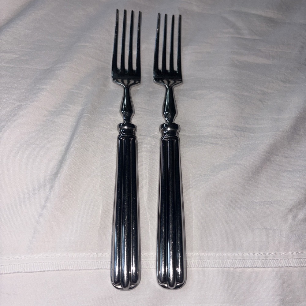 Pottery Barn TOULOUSE Salad Forks (Set of 2) 18/10 Stainless Portugal 7 5/8"